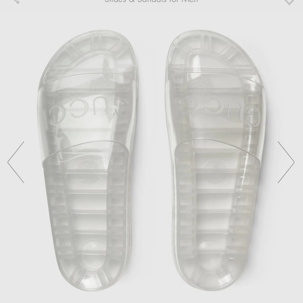 Gucci Clear Transparent Jelly Slide Sandals